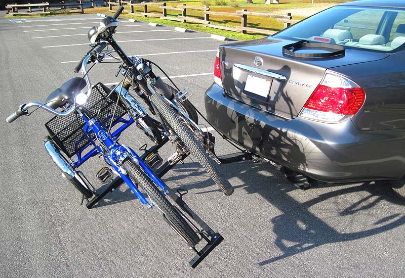 Trike-N-Bike rack on car receiver hitch